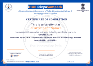 Certificate of Completion- IIT Roorkee