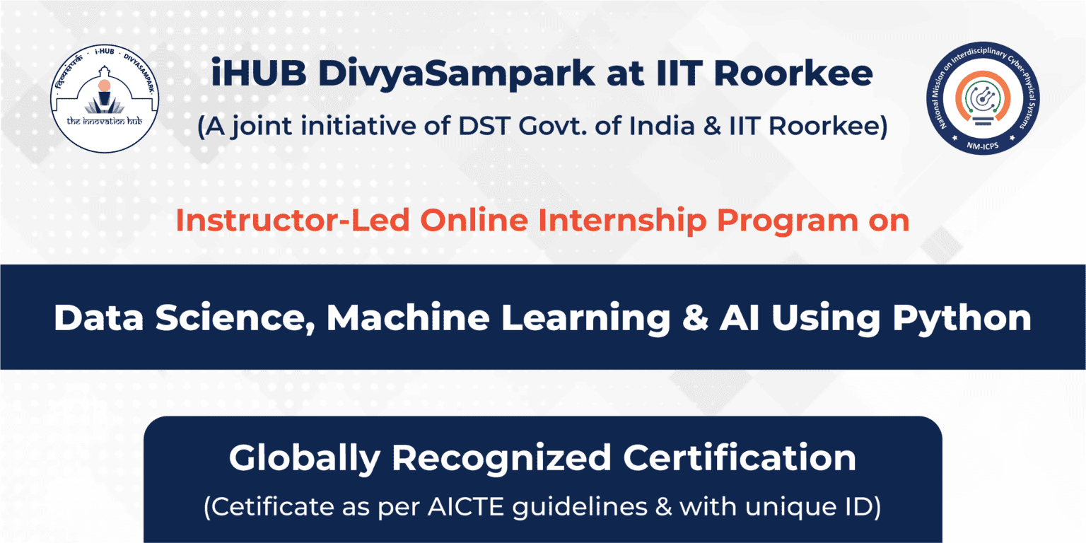 Summer Internship Program by iHUB at IIT Roorkee Landing Page Diginique TechLabs