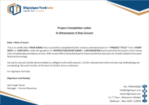 Project Completion Letter